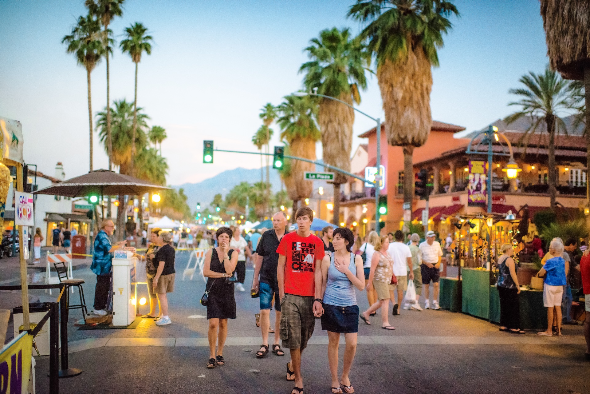 VillageFest Palm Springs weekly street fair steps from Alcazar Palm Springs boutique hotel